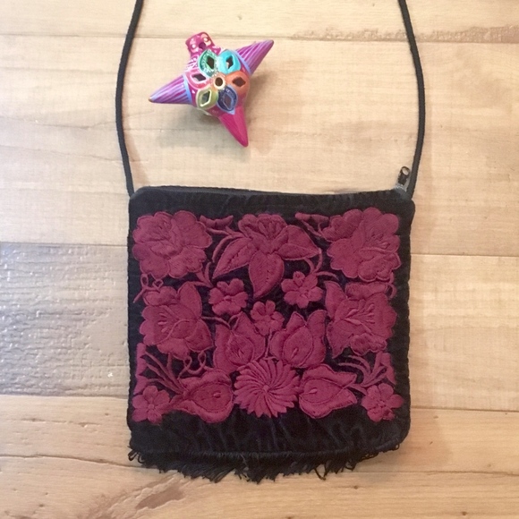 Handbags - Embroidered crossbody bag